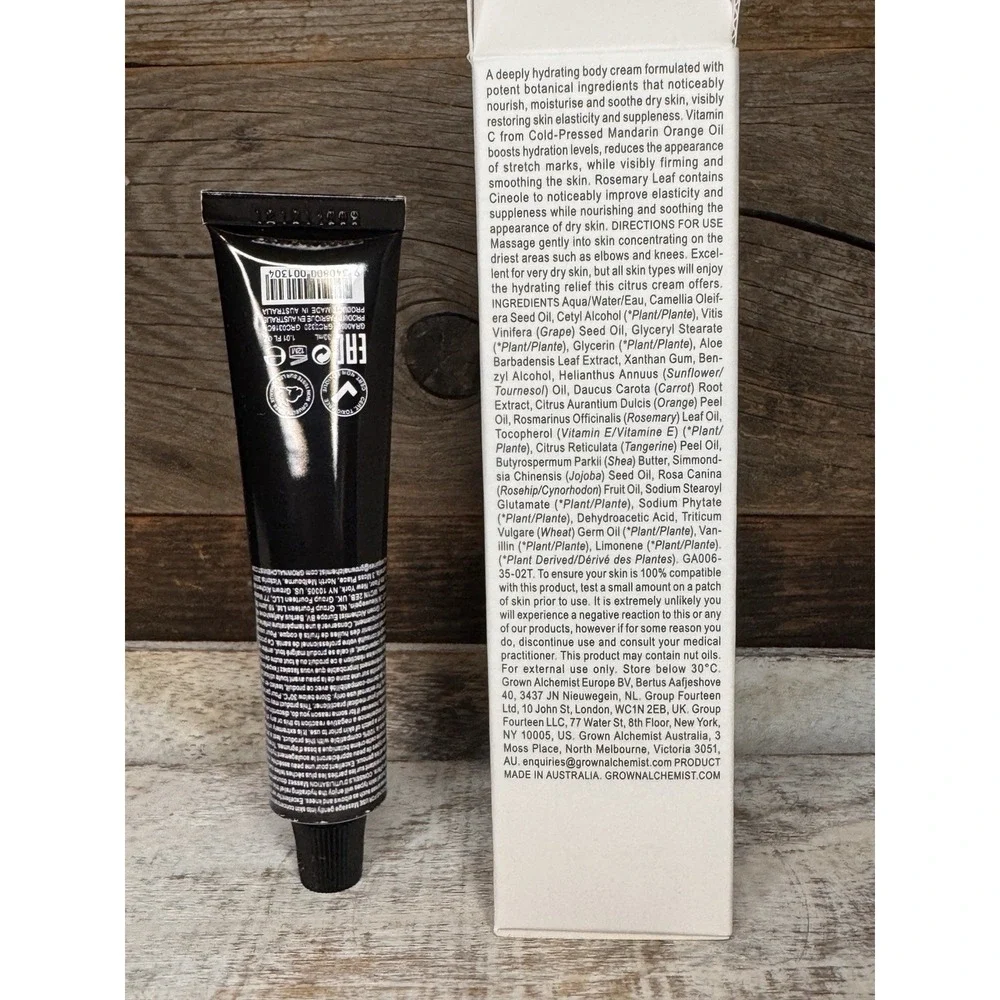 Grown Alchemist Biological Beauty Body Cream – Mandarin & Rosemary Leaf 1 fl‎ oz